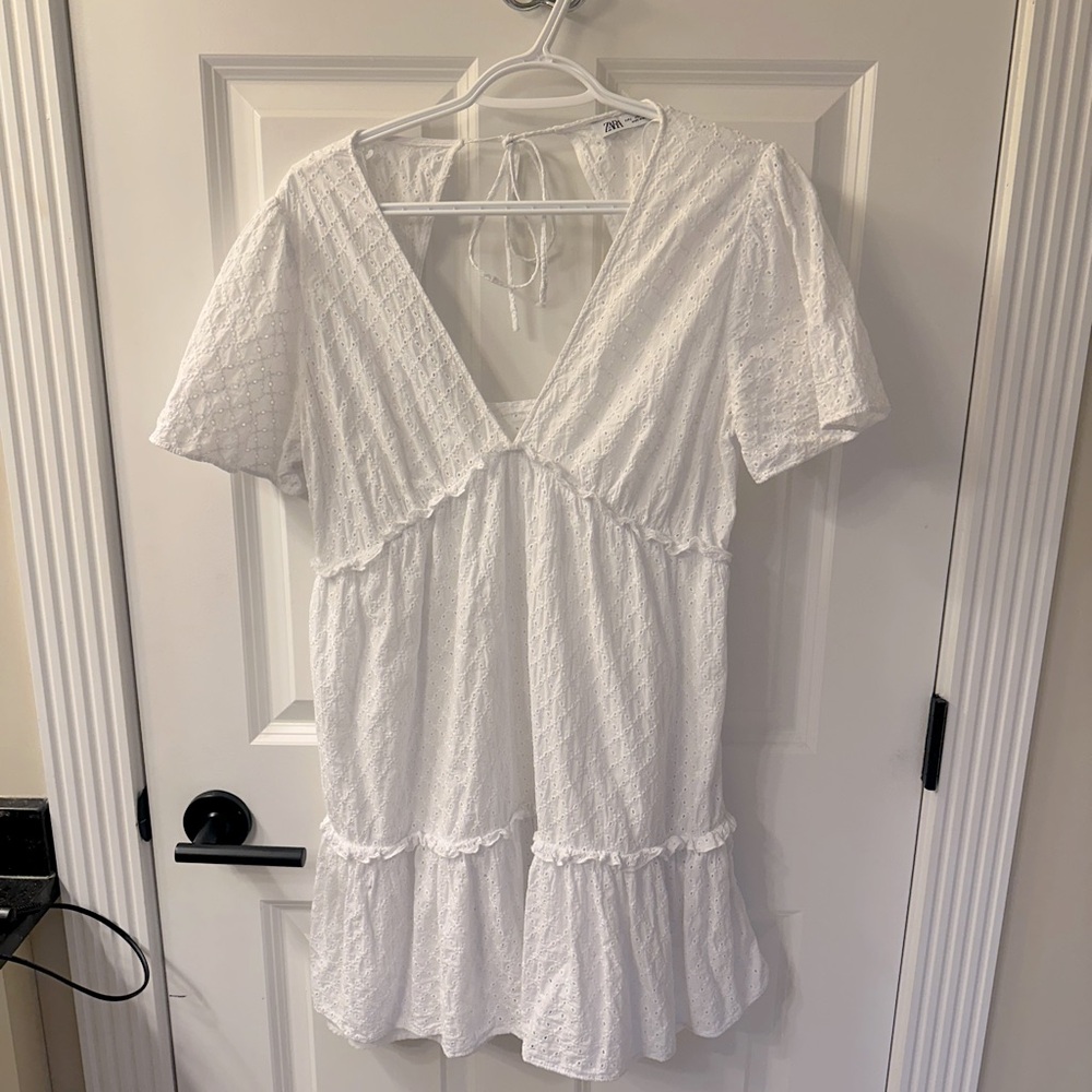 Zara Cream Eyelet Dress
